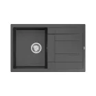 Quadron MORGAN 111, 780 x 500 mm black diamond fekete színű gránit mosogatótálca csepptálcával
