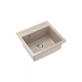   Quadron JOHNNY 110, 500 x 470 mm river sand bézs színű gránit mosogatótálca
