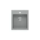 Quadron JOHNNY 100, 430 x 500 mm silver stone szürke színű gránit mosogatótálca