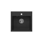 Quadron JOHNNY 110, 500 x 470 mm black dotted fekete színű gránit mosogatótálca