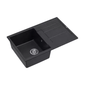   Quadron MORGAN 111, 780 x 500 mm black dotted fekete színű gránit mosogatótálca csepptálcával