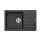 Quadron PETER 111, 780 x 500 mm black dotted fekete színű gránit mosogatótálca csepptálcával