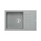 Quadron PETER 111, 780 x 500 mm silver stone szürke színű gránit mosogatótálca csepptálcával