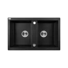 Laveo Barbados 80, 780 x 480 mm fekete színű gránit mosogatótálca