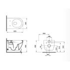 Bocchi V-Tondo fali WC - Perem nélküli - mély öblítésű