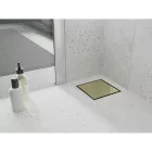 Mexen Flat M13 négyzet alakú padlóösszefolyó 12x12 cm, arany