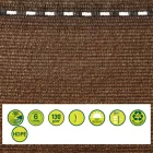 Árnyékoló háló Totaltex 2x10m barna 95%, 130G/M2