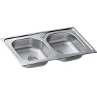 Artenova AE-860C kétmedencés rozsdamentes acél mosogatótálca 860x500 mm
