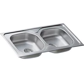   Artenova AE-860C kétmedencés rozsdamentes acél mosogatótálca 860x500 mm