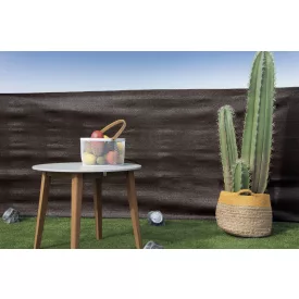   RECYNET árnyékoló háló gomblyukakkal, 1x10 m, barna, 85%-os takarás, 120 g/m²
