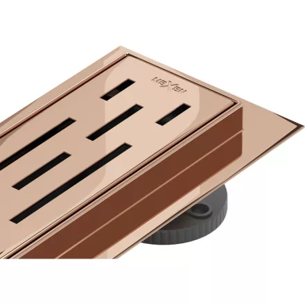 Mexen Flat M01 360° forgatható vonalmenti zuhanyfolyóka 50 cm, rózsaarany