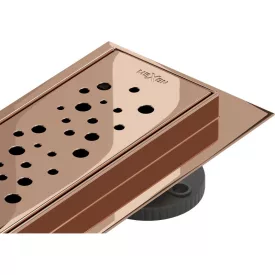   Mexen Flat M12 360° forgatható vonalmenti zuhanyfolyóka 50 cm, rózsaarany