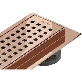 Mexen Flat M08 vonalmenti zuhanyfolyóka 50 cm, rózsaarany