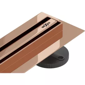   Mexen Flat 360° Slim vonalmenti zuhanyfolyóka 50 cm, rózsaarany
