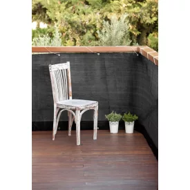   Balcony Easy erkélyháló füzőlyukakkal, 0,9x5 m, antracit, 90%-os takarás, 160 g/m²