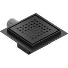 Mexen Flat M08 négyzet alakú padlóösszefolyó 12x12 cm, matt fekete