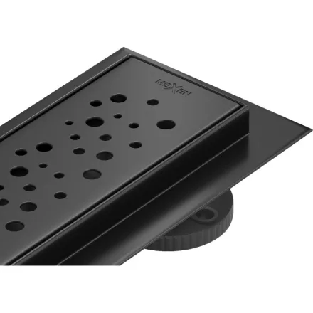 Mexen Flat M12 360° forgatható vonalmenti zuhanyfolyóka 50 cm, matt fekete