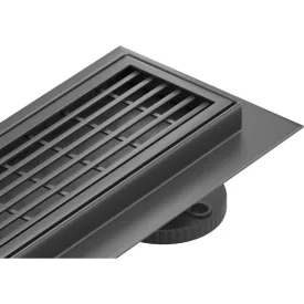 Mexen Flat M33 vonalmenti zuhanyfolyóka 50 cm, matt fekete