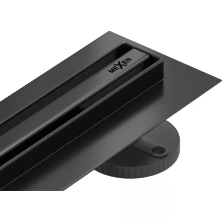 Mexen Flat 360° Slim vonalmenti zuhanyfolyóka 70 cm, matt fekete