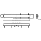 Mexen Flat ABS vonalmenti zuhanyfolyóka 70 cm, matt fekete
