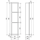 Mexen X-Wall-K beépíthető falfülke műkőből 93,2 x 20,7 cm, fehér