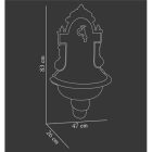 VIENNA kerti alumínium öntvény falikút fehér, tömlővéges réz kerti csappal