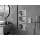 Mexen X-Wall-R beépíthető falfülke peremmel 30 x 20 cm, inox