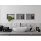 Mexen X-Wall-R beépíthető falfülke peremmel 30 x 20 cm, inox