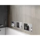 Mexen X-Wall-R beépíthető falfülke peremmel 30 x 20 cm, inox