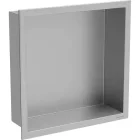 Mexen X-Wall-R beépíthető falfülke peremmel 30 x 30 cm, inox