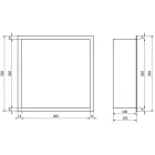Mexen X-Wall-R beépíthető falfülke peremmel 30 x 30 cm, inox