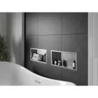 Mexen X-Wall-R beépíthető falfülke peremmel 45 x 20 cm, inox