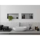 Mexen X-Wall-R beépíthető falfülke peremmel 45 x 20 cm, inox