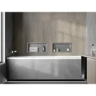 Mexen X-Wall-R beépíthető falfülke peremmel 45 x 20 cm, inox