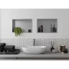 Mexen X-Wall-R beépíthető falfülke peremmel 45 x 30 cm, inox