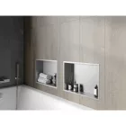 Mexen X-Wall-R beépíthető falfülke peremmel 45 x 30 cm, inox