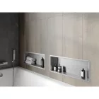 Mexen X-Wall-R beépíthető falfülke peremmel 60 x 20 cm, inox
