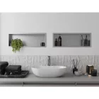Mexen X-Wall-R beépíthető falfülke peremmel 60 x 20 cm, inox