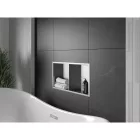 Mexen X-Wall-R beépíthető falfülke peremmel és belső polccal 60 x 30 cm, inox