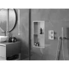 Mexen X-Wall-R beépíthető falfülke peremmel és belső polccal 60 x 30 cm, inox