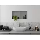 Mexen X-Wall-R beépíthető falfülke peremmel és belső polccal 60 x 30 cm, inox