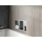 Mexen X-Wall-R beépíthető falfülke peremmel és belső polccal 60 x 30 cm, inox