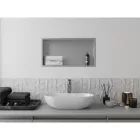Mexen X-Wall-R beépíthető falfülke peremmel 60 x 30 cm, inox