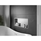 Mexen X-Wall-R beépíthető falfülke peremmel 75 x 30 cm, inox