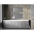 Mexen X-Wall-R beépíthető falfülke peremmel 75 x 30 cm, inox