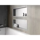 Mexen X-Wall-R beépíthető falfülke peremmel 75 x 30 cm, inox
