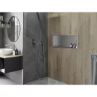 Mexen X-Wall-R beépíthető falfülke peremmel 75 x 30 cm, inox