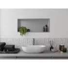 Mexen X-Wall-R beépíthető falfülke peremmel 75 x 30 cm, inox