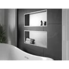 Mexen X-Wall-R beépíthető falfülke peremmel 75 x 30 cm, inox