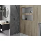 Mexen X-Wall-R beépíthető falfülke peremmel 75 x 30 cm, inox